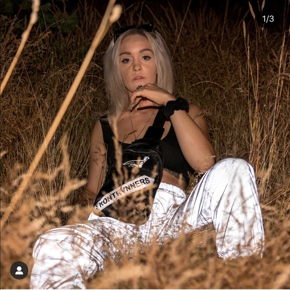 My Mum Made It reflective track pants sz XL fits M - Picture 2 of 8